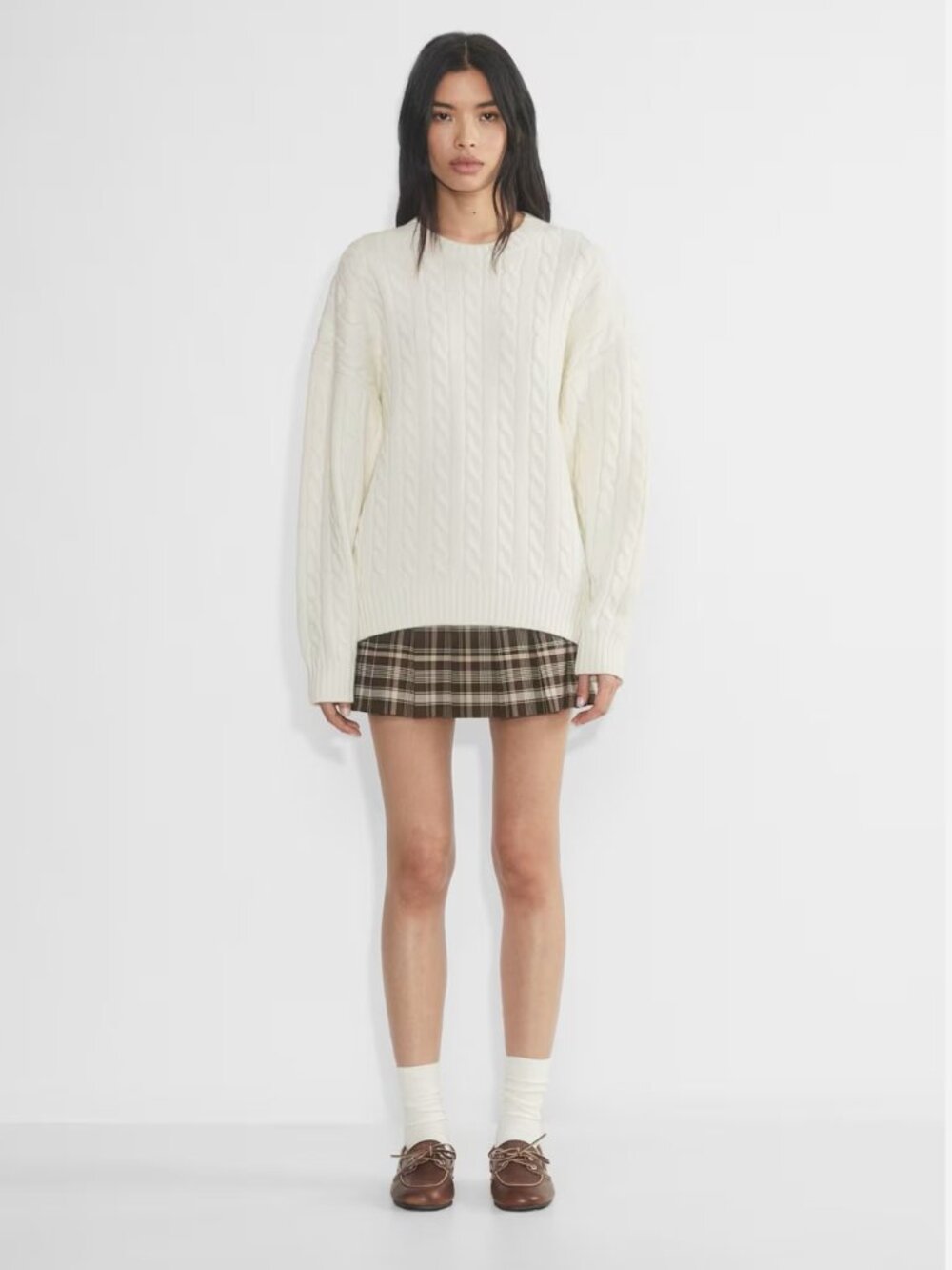 Aritzia Sunday Best Peggy Sweater - Merino Wool Cable-Knit